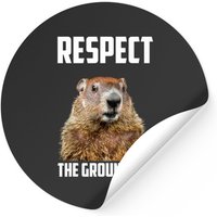 Respect My Authoritah Sticker - Groundhog Day Woodchuck Photo — Stickers & Decals