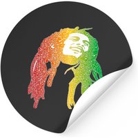 Autocollant Art Bob Marley - Design Carré Classique — Autocollants et stickers