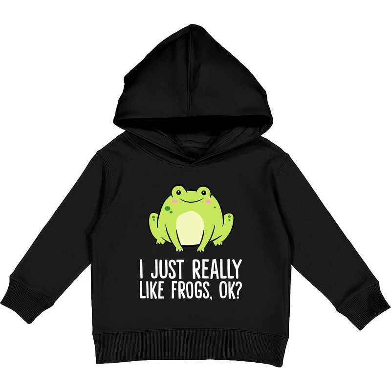 I Just Really Like Frogs, Ok? Kids Pullover Hoodie — Mens Hoodies