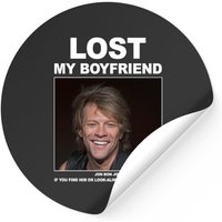Jon Bon Jovi Sticker - Classic Square Design — Stickers & Decals