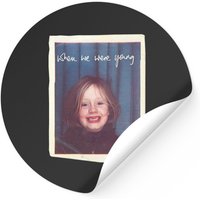 Adele When We Were Young Sticker for Black Background