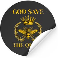 God Save The Queen Beekeeper Bee Apiarist Crown Sticker — Stickers & Decals
