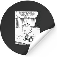 Becoming An Adult Is So Dumb - Calvin And Hobbes Sticker — Stickers & Decals