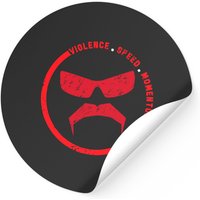 Autocollant Dr Disrespect - Logo de Moustache - Violence Speed Momentum