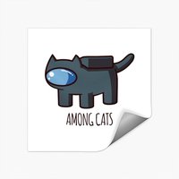 Autocollant Among Us Chat Noir