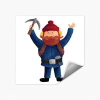 Autocollant Yukon Cornelius - Style carré classique