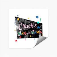 Autocollant Chuck's Bike-o-rama Distressed Pee Wee Herman — Autocollants et stickers