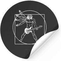 Vitruvian Man Guitar Player Sticker — Stickers & Decals
