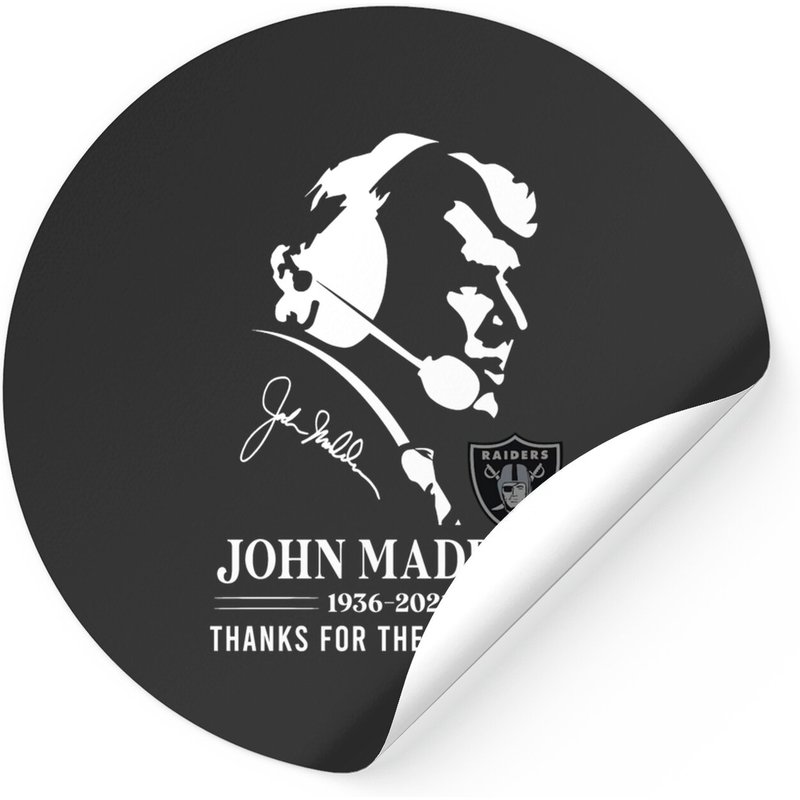 Autocollant John Madden - Style carré classique — Autocollants et stickers