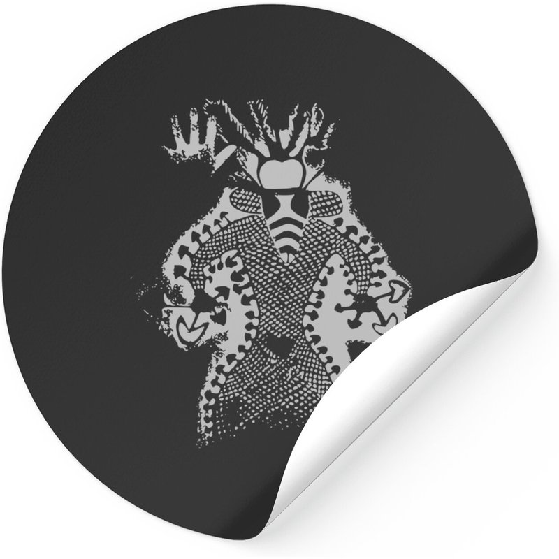 Mushroom Shaman Man 11000 Year Old Tassili Cave Art Sticker — Stickers & Decals