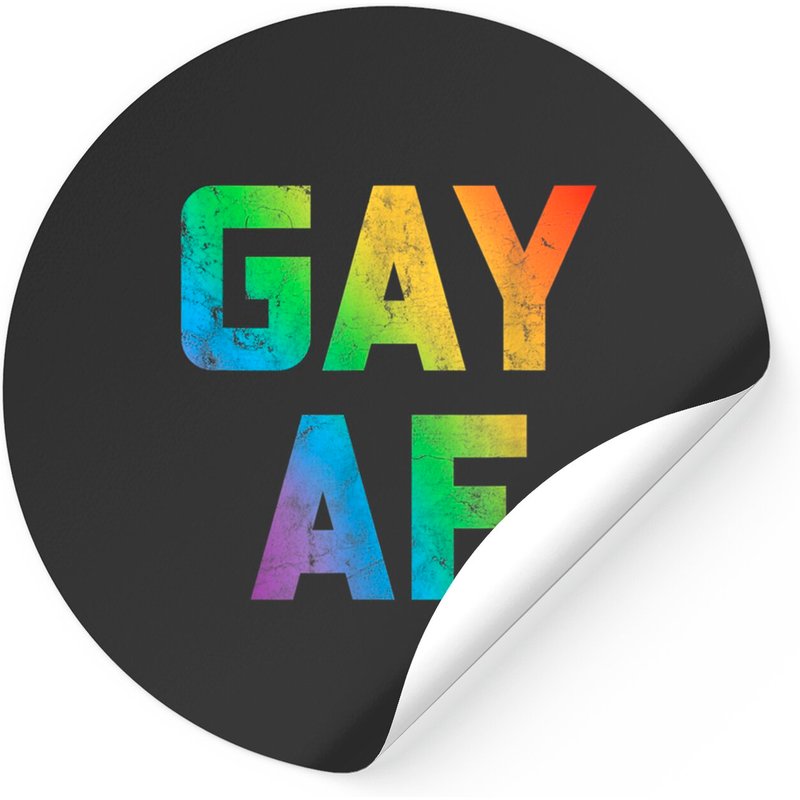 Gay Af LGBT Pride Equality Lesbian Sticker — Stickers & Decals