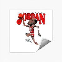 Vintage Michael Jordan Caricature Sticker — Stickers & Decals