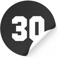 Number 30 Sticker - Classic Square Style