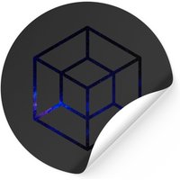 Tesseract Space 4th Dimension 4D Sticker — Stickers & Decals