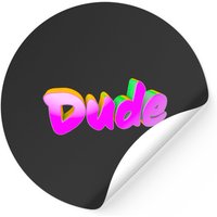 Dude Sticker for Black Theme - Vinyl Adhesive Stickers — Stickers & Decals