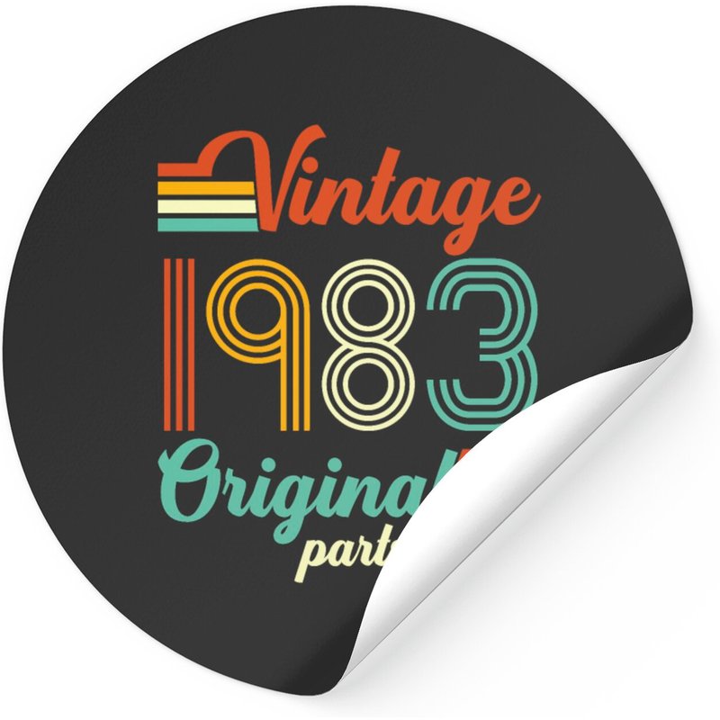 Autocollant Original Vintage 1983 pour Thème Noir — Autocollants et stickers