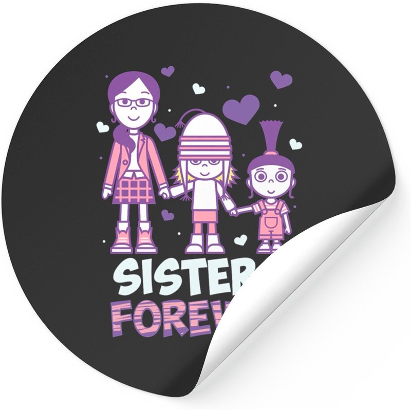Despicable Me Lucy Edith And Agnes Sisters Forever Sticker — Stickers & Decals