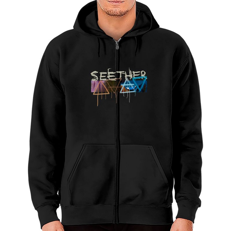 Hoodie zippé classique Seether pour unisexe — Sweats à capuche pour hommes
