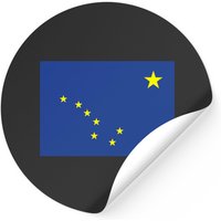Autocollant Drapeau Alaska - Design Carré Classique — Autocollants et stickers