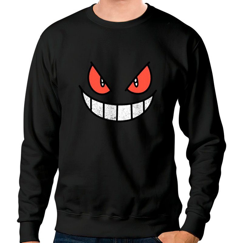 Gengar Chandail Unisexe à Col Rond en Mélange Épais — Sweats à capuche pour hommes