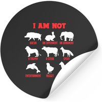 Animal Protection Vegan Statement Sticker — Stickers & Decals