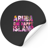 Autocollant essentiel Aruba One Happy Island — Autocollants et stickers