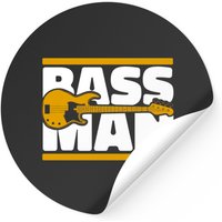 Bass Guitar Sticker for Black Theme — Stickers & Decals