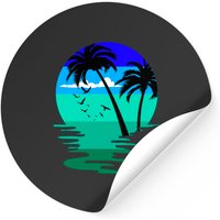 Autocollant de Plage - Style Carré Classique — Autocollants et stickers