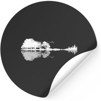 Autocollant Nature Guitar pour Noir - Style Carré Classique — Autocollants et stickers