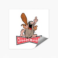 Captain Caveman Sticker - Classic Square Style — Stickers & Decals