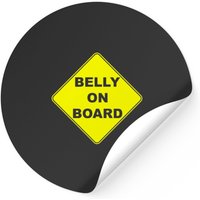 Autocollant Belly On Board Beer - Style carré classique