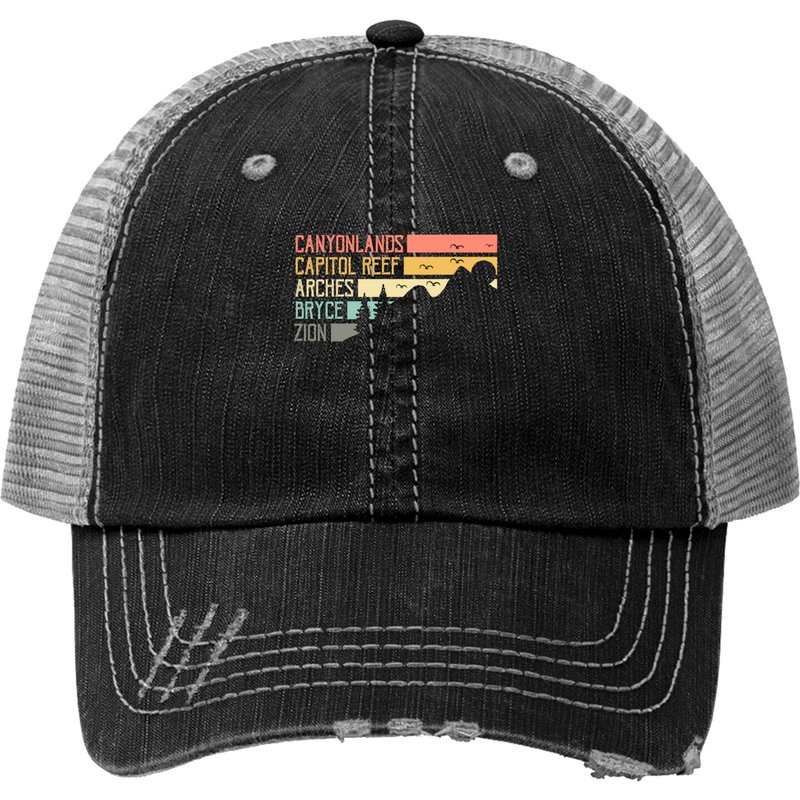 Casquette Trucker Vintage Moab Souvenir Big 5 Utah Mighty Five — Casquette de baseball
