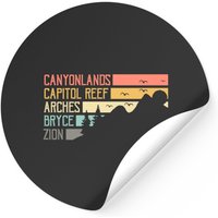 Vintage Moab Souvenir Big 5 Utah National Park Stickers — Stickers & Decals