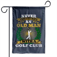 Golf Old Man Funny Gift Garden Flags by Printerval — Decorative Flags