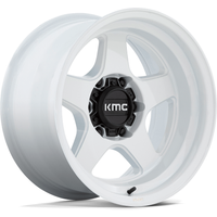 KMC Wheel KM728 Lobo White - 17x8.5 - 6x139.7 Bolt Pattern