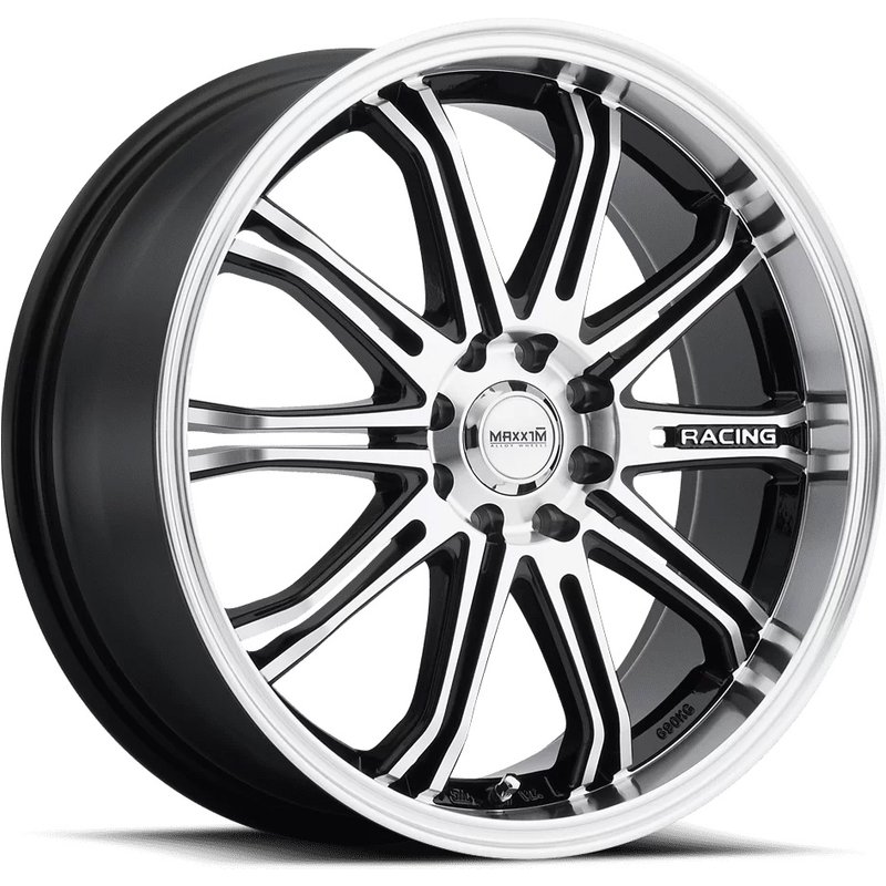 Maxxim 41MB Ferris Machined Black 16x7 Rims 5x105 Bolt Pattern — Wheels & Rims