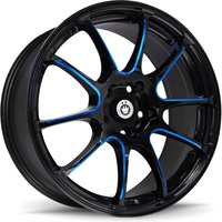 Jantes Konig 24BB Illusion Noir Brillant Bleu Milled 17x7 5x100