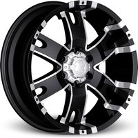 Ultra 202B Baron Black 17x9 Rims - 6x139.7 Bolt Pattern — Wheels & Rims