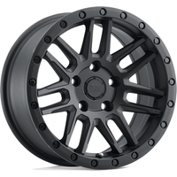 Black Rhino Arches Matte Black Wheels - 17x8 - 5x108 Bolt Pattern — Wheels & Rims