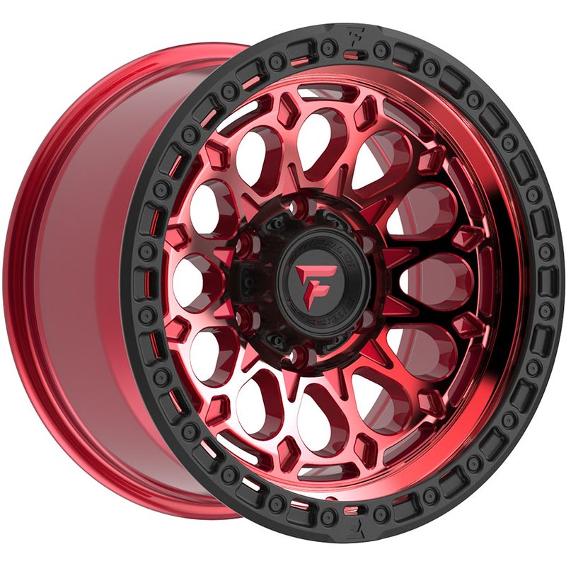Fittipaldi Offroad FT101RTB Red Black Lip 17x9 Rims -6x135 Bolt Pattern — Wheels & Rims