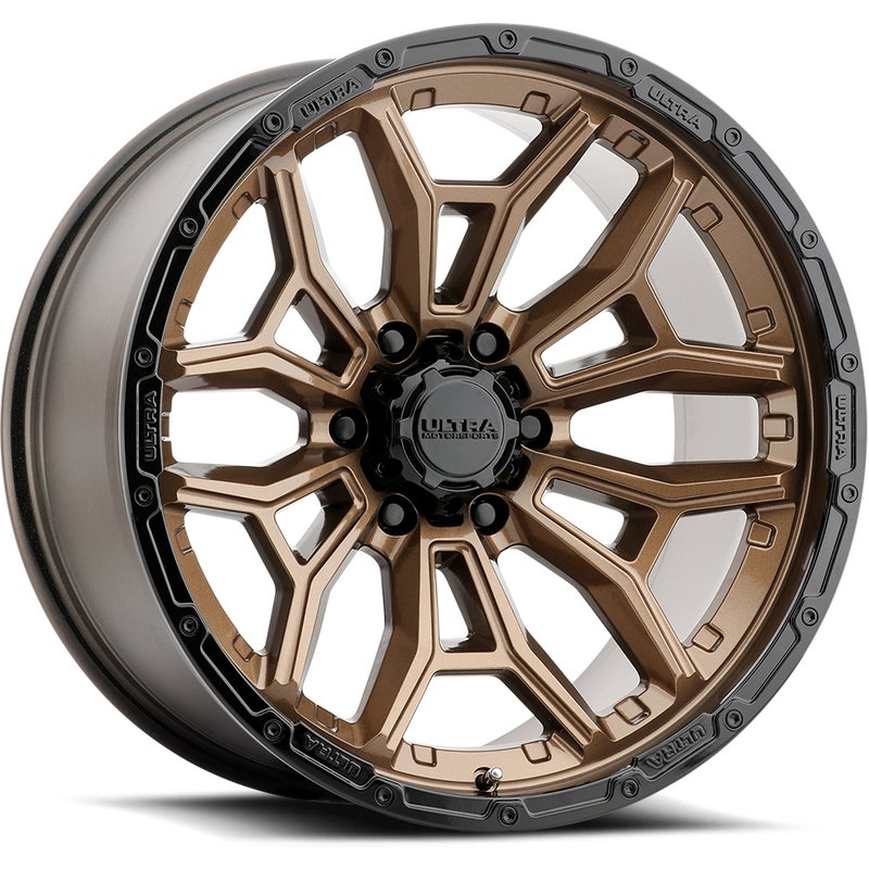 Ultra Wheel 126BZ Warmonger 6 Bronze with Black Lip - 20x9 Rims — Wheels & Rims
