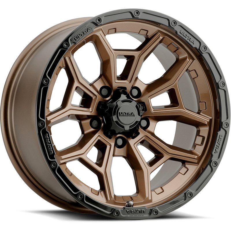 Ultra Wheel 125BZ Warmonger 5 Bronze with Black Lip - 17x9 Rims — Wheels & Rims