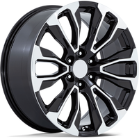 Performance Replicas PR211 Machined Black 22x9 Rims 6x139.7