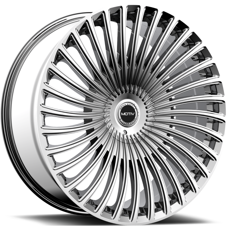 Motiv 438C Chrome Wheels - 22x9 - 6x135 Bolt Pattern - 25 Offset — Wheels & Rims