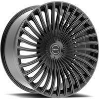 Motiv 438B Black 22x9 Wheels - 6x135 Bolt Pattern - 25 Offset