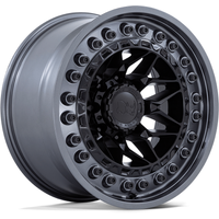 Black Rhino Alpha Matte Black Wheels with Gunmetal Lip - 17x9 - 5x127 — Wheels & Rims
