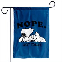 Snoopy Nope Not Today Garden Flags - Double-Sided Print