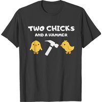 T-shirt pour hommes Two Chicks And A Hammer
