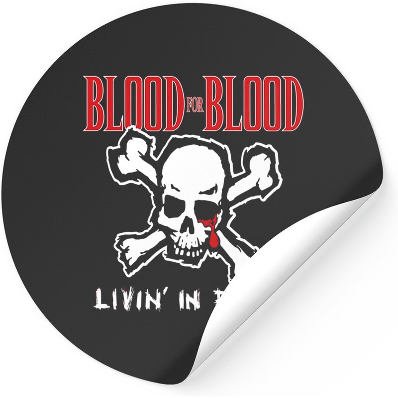 Blood For Blood Skull Sticker — Stickers & Decals