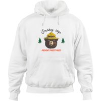 Hoodies Unisex Smokey The Bear en Vert Militaire — Sweats à capuche pour hommes